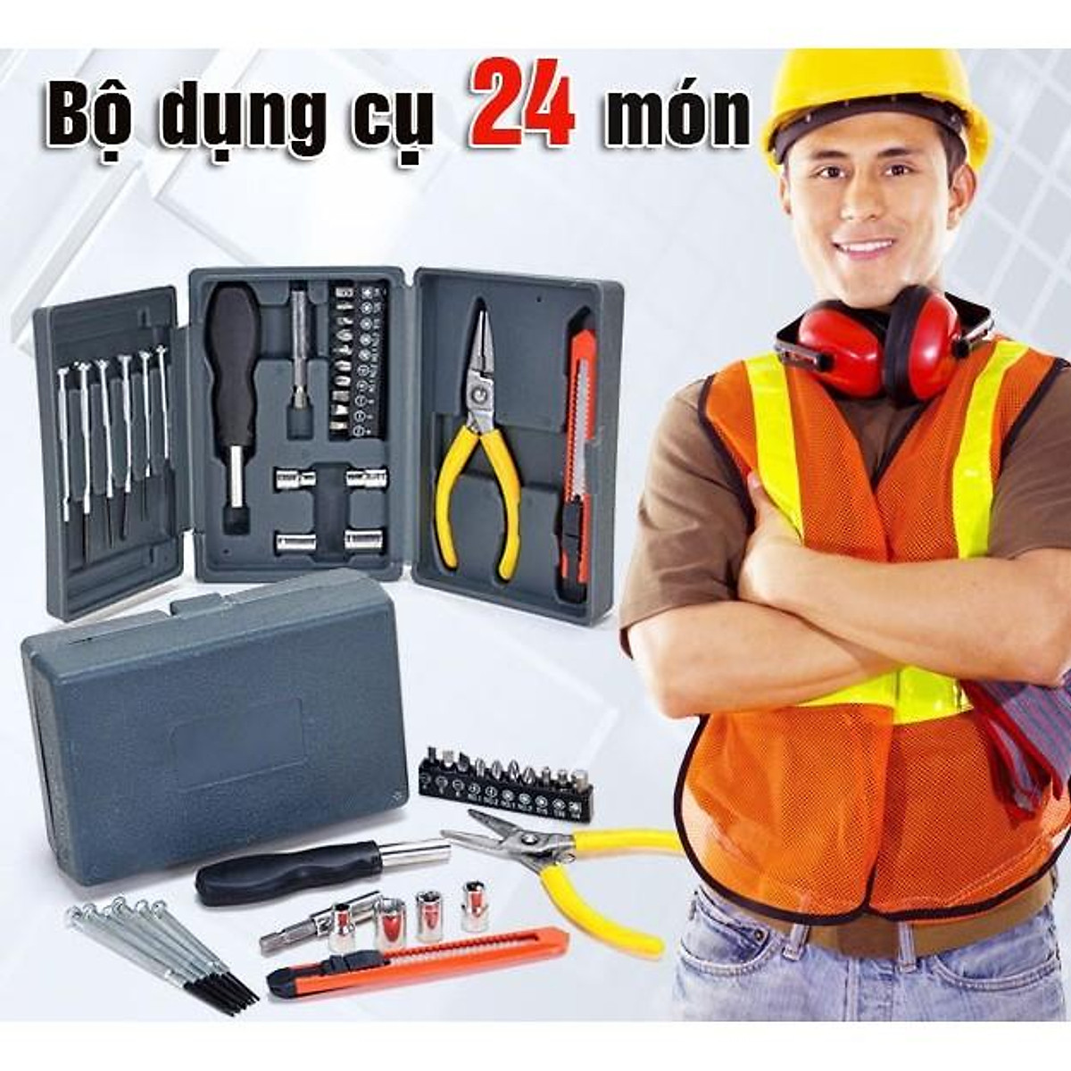 ️ Bộ dụng cụ đồ nghề sửa chữa đa năng 24 món 206075