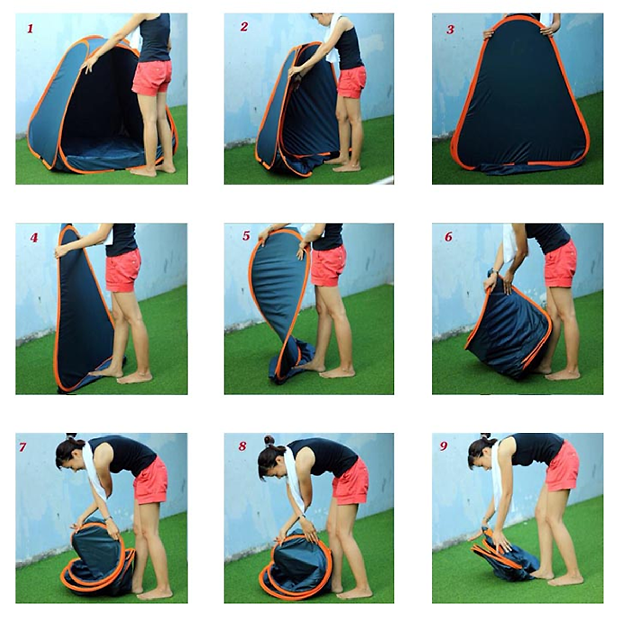 Lều Xông Hơi Tự Bung gấp gọn Momcare làm đẹp da, đẹp dáng, vải dày dặn, chống thấm nước (Màu ngẫu nhiên)