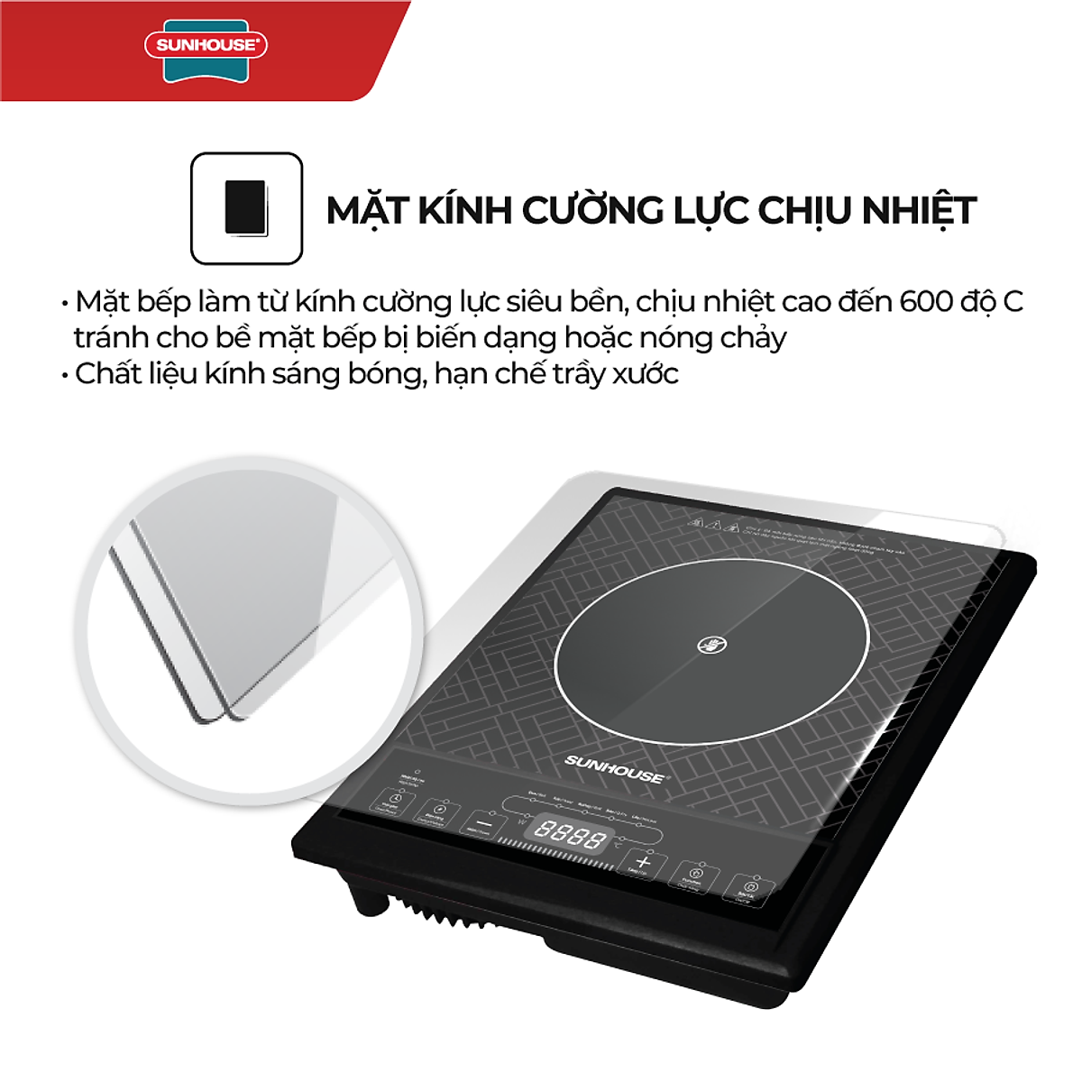 Bếp Hồng Ngoại Sunhouse SHD6011 (2000W) - Đen- hàng chính hãng