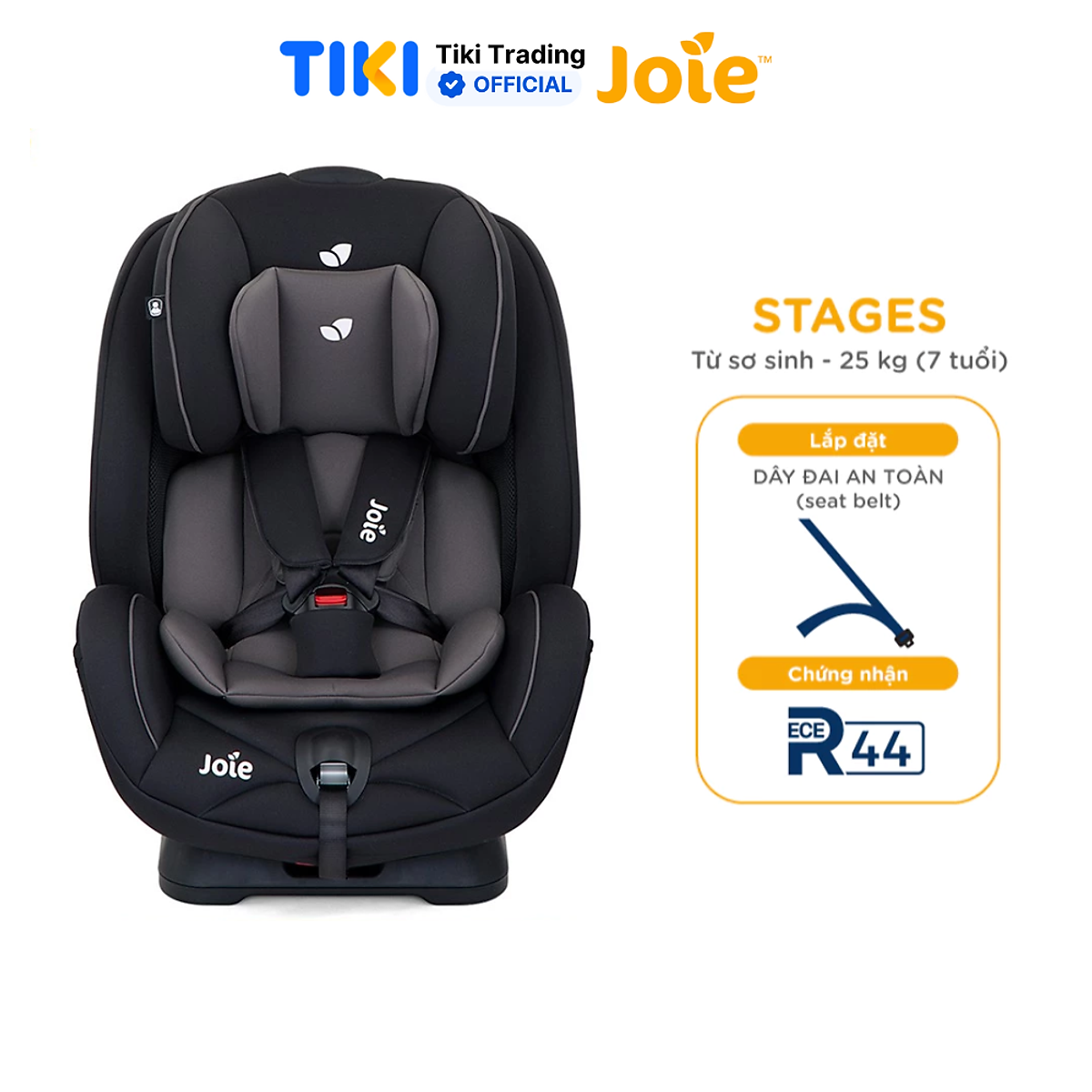 Ghế ngồi ôtô cho bé Joie Stages Coal dành cho bé từ sơ sinh đến 7 tuổi