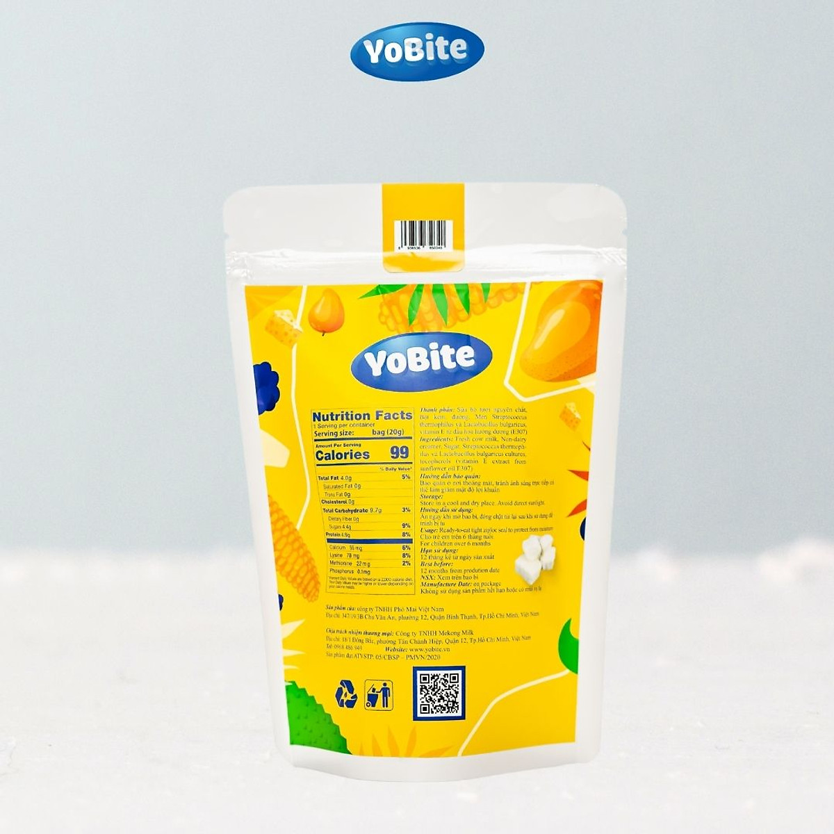 Sữa chua khô giảm cân vị Đào - YoBite Healthy - Giữ dáng đẹp da