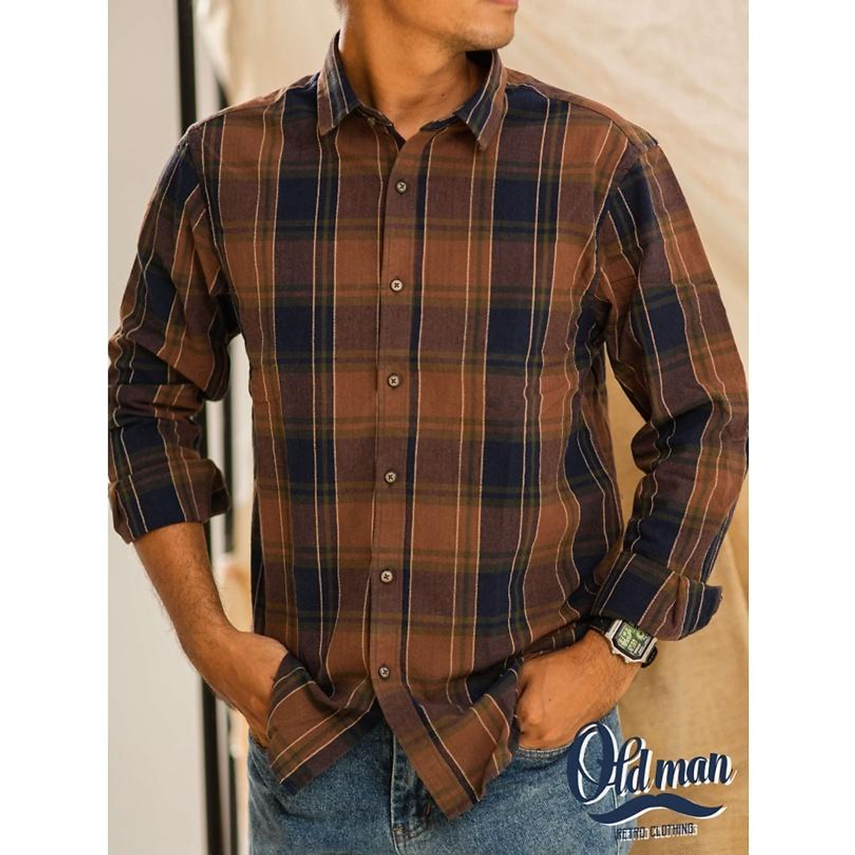 Lịch sử giá Áo sơ mi nam đơn giản phong cách Vintage mitbg000 cập nhật  52023  BeeCost