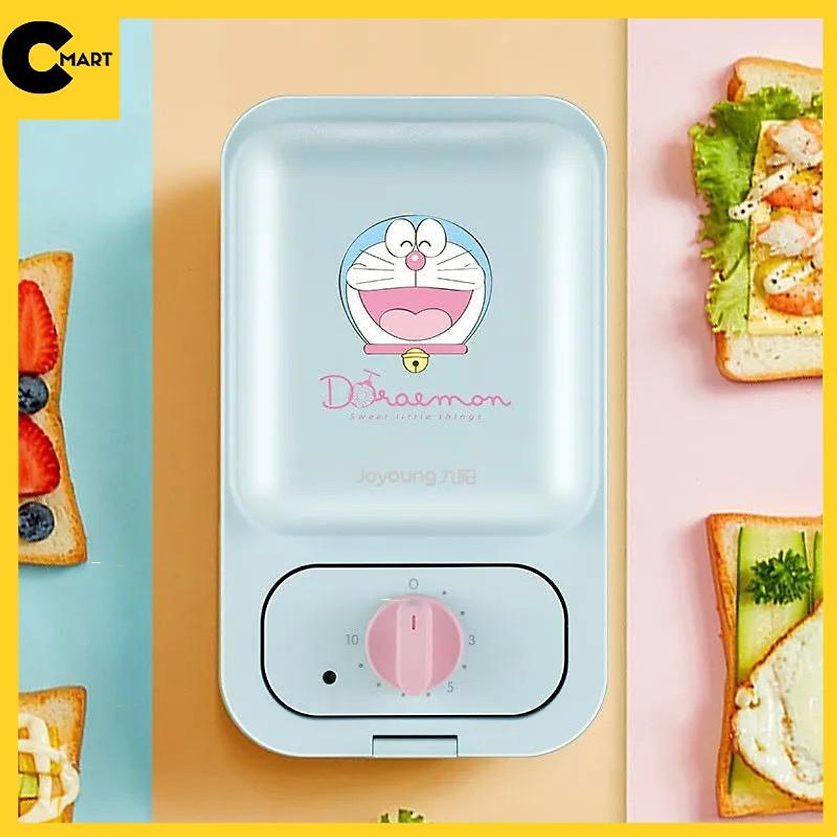 Máy Làm Bánh Kẹp Sandwich Doraemon JoYoung JK1312K72XD Tiki