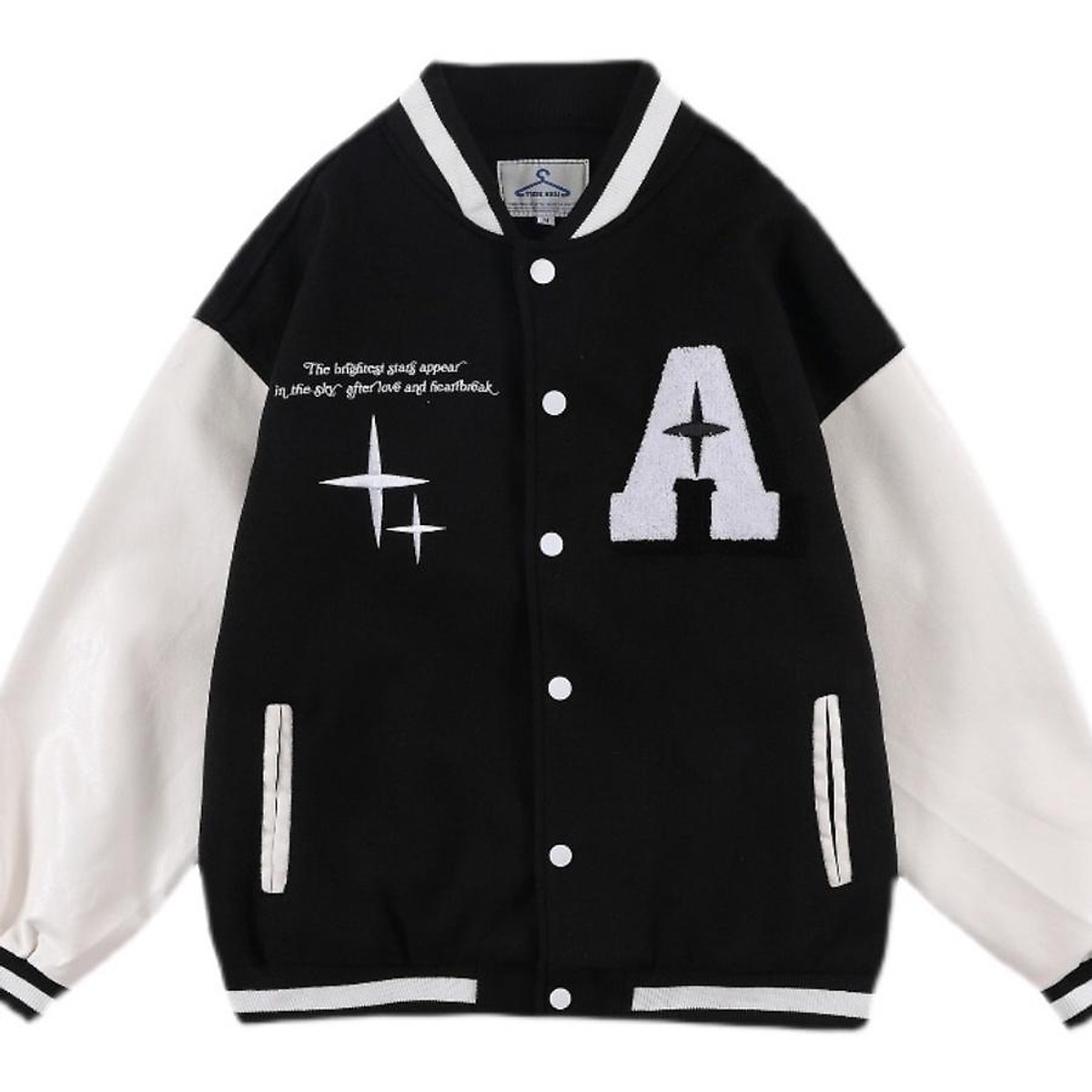 Áo Bomber Chữ A Tay Trơn
