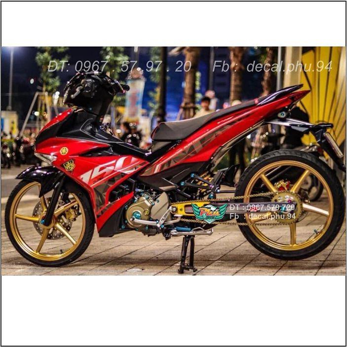 Top 90+ ex 150 đỏ đen hay nhất 21 Tem Rời Exciter 150 Y15ZR Đỏ đen N Decal trang trí