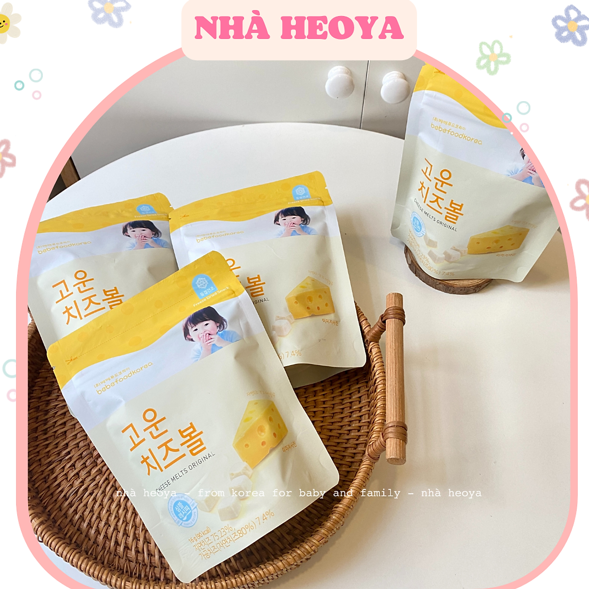 PHÔ MAI KHÔ HỮU CƠ ĂN DẶM CHO BÉ BEBEFOOD HÀN QUỐC