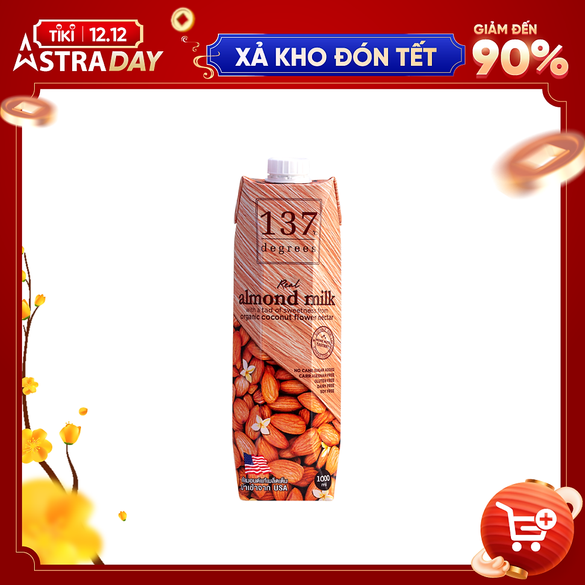 Sữa Hạt Hạnh Nhân Nguyên Chất 137 Degrees (Hộp 1000ML)