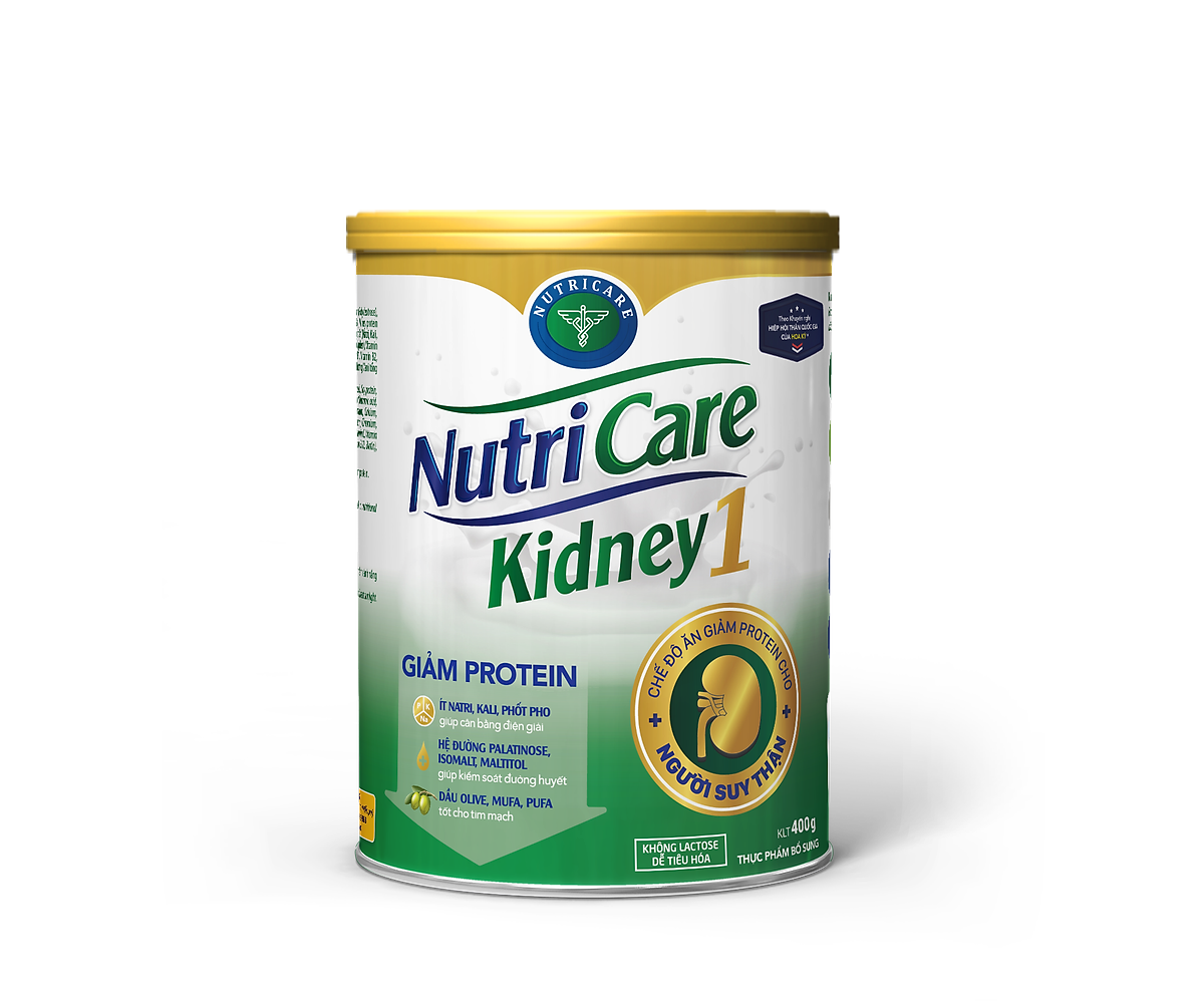 Sữa bột Nutricare Kidney 1 - dinh dưỡng cho người suy thận, tiền chạy thận nhân tạo (400g)