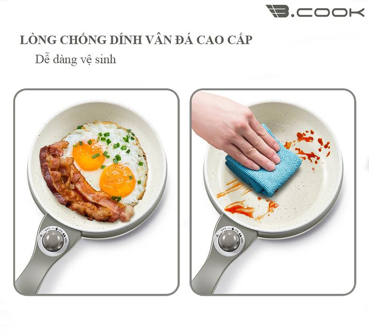 Nồi điện đa năng phủ chống dính cao cấp - Nồi lẩu điện gia đình Bcook 1.8L - Hàng nhập khẩu