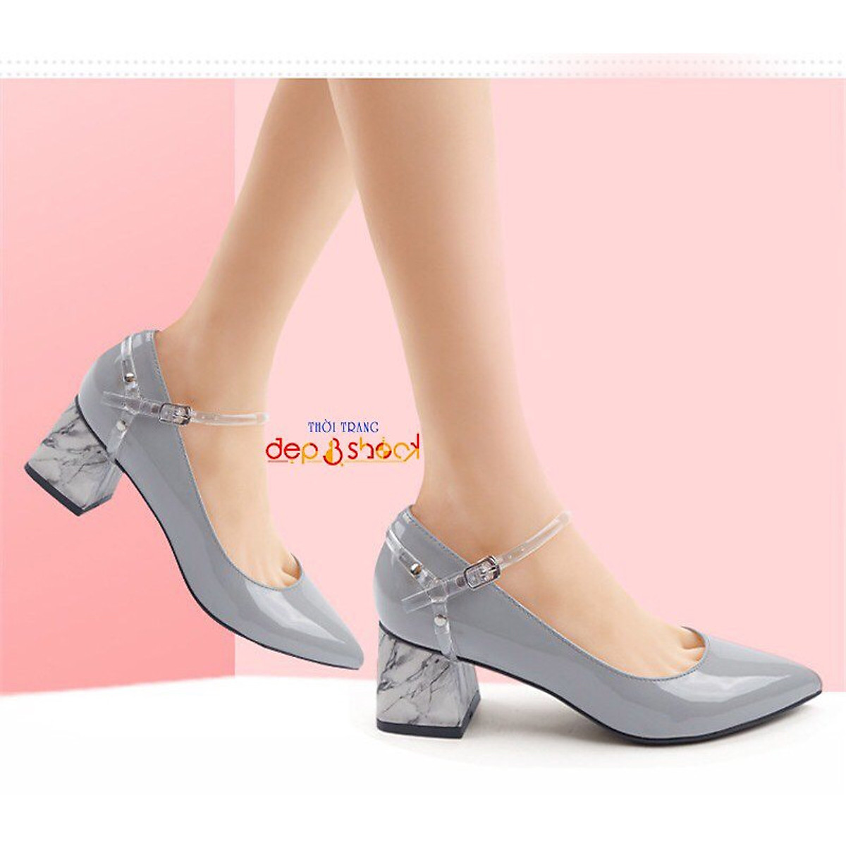 Quai giày chống rộng - chống trượt gót chân dây khóa chỉnh tùy ý phù hợp các size giày