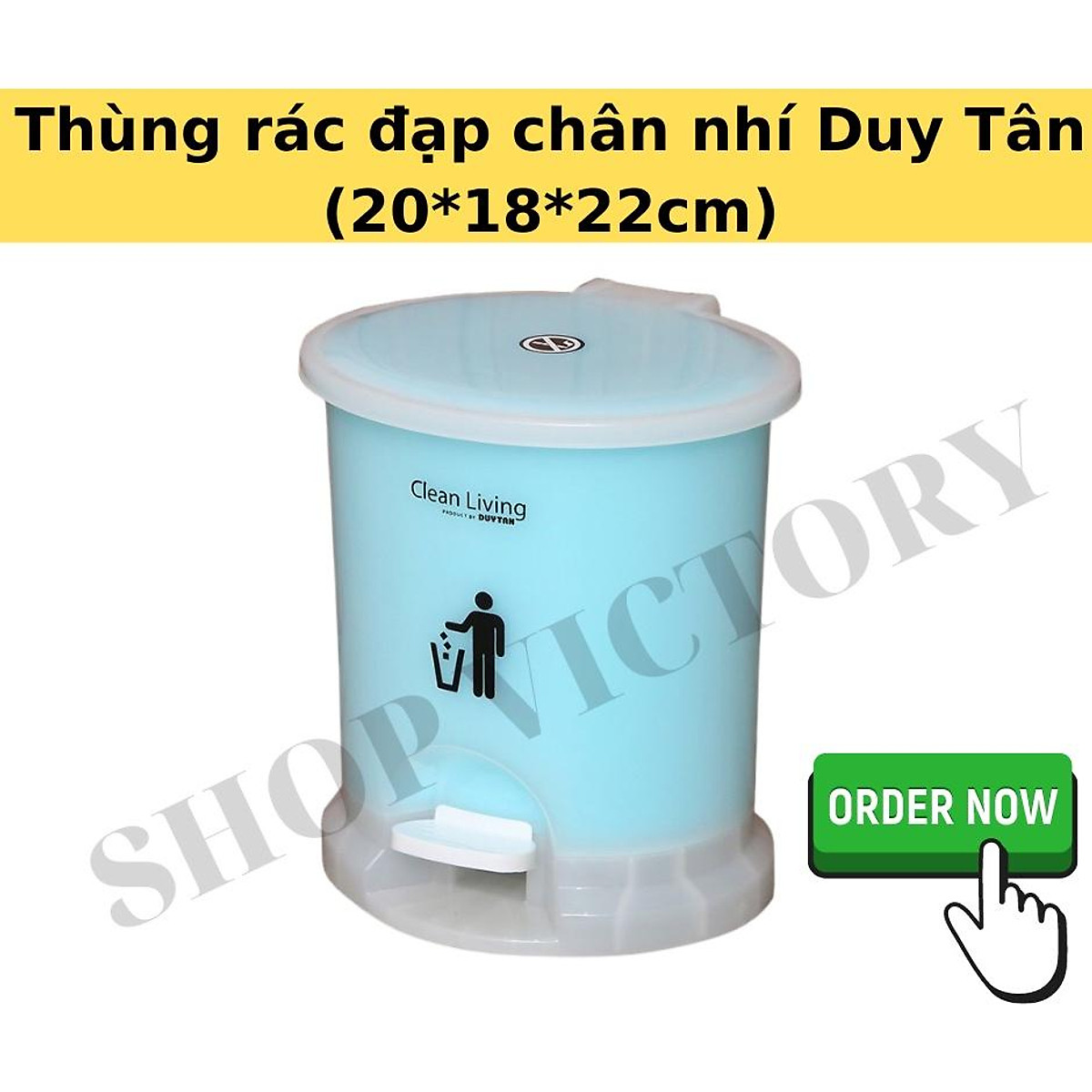 Thùng rác Đạp Chân Nhựa hình Oval nhỏ - Thùng rác, đồ hốt rác