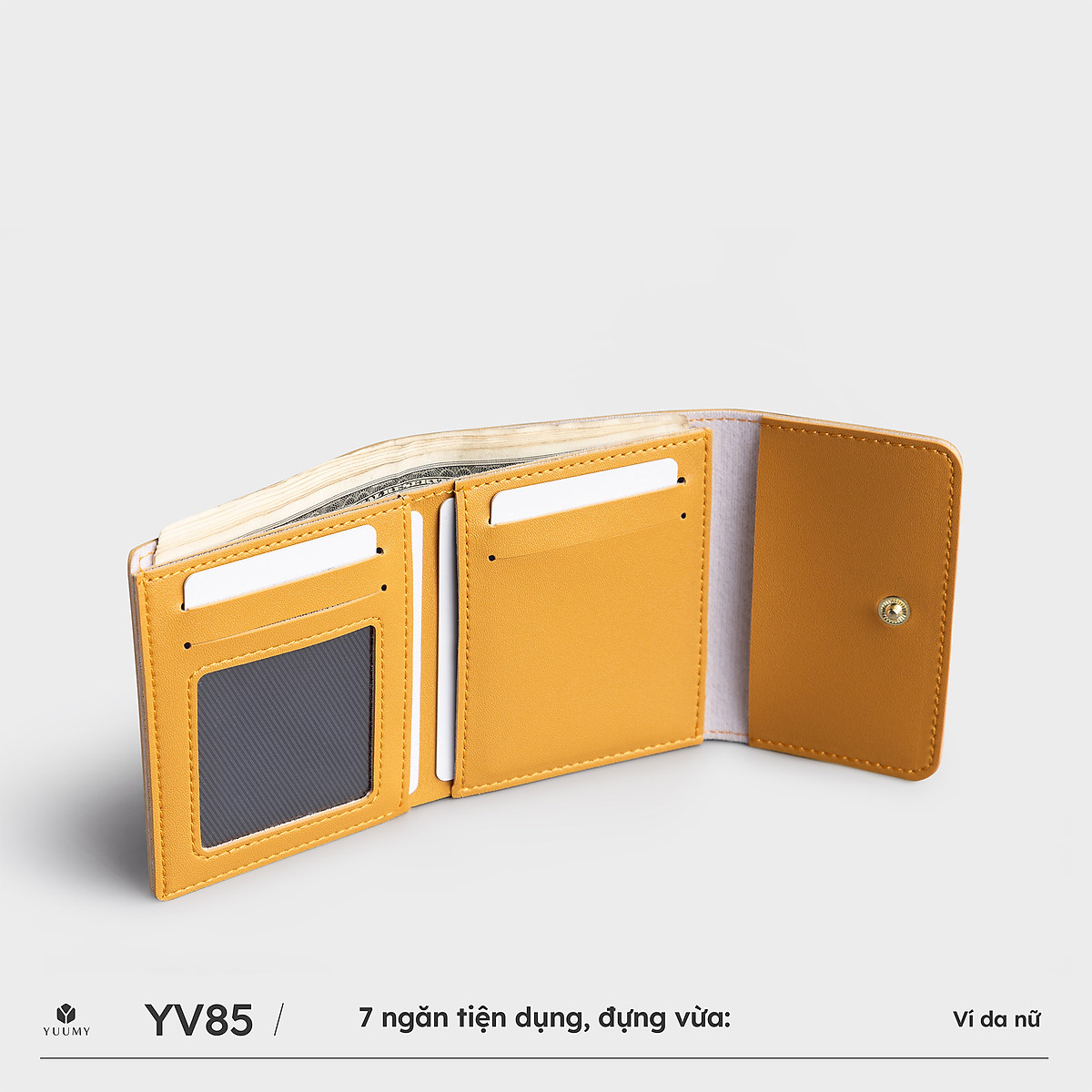 Ví da nữ gấp 3 mini YUUMY Seasand YV85