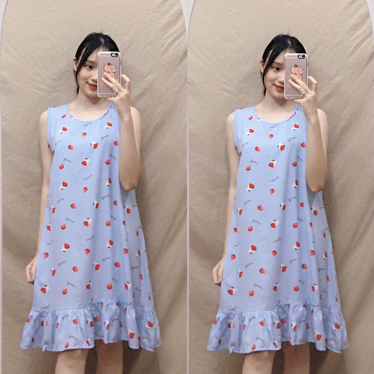 Đầm Bầu Lanh Mặc Nhà Bền Đẹp Rẻ Bất Ngờ Ship Cod Toàn Quốc Sendovn