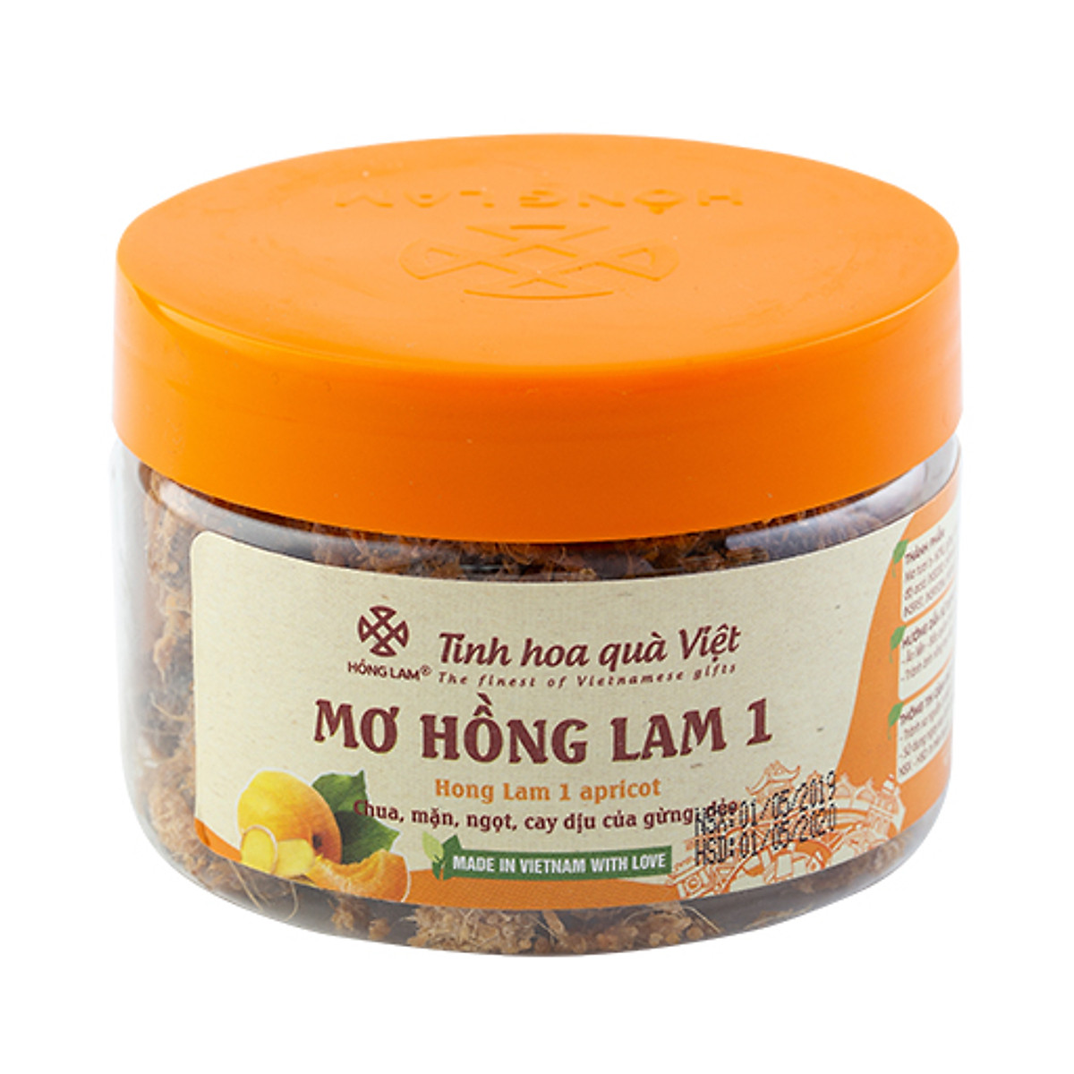 Ô Mai Mơ Hồng Lam 1 - Vị Chua Mặn Ngọt Gừng - Hộp - Rau củ, trái cây đóng hộp Ô Mai Mơ Hồng Lam 1 - Vị Chua Mặn Ngọt Gừng - Hộp - Rau Củ, Trái Cây Đóng Hộp