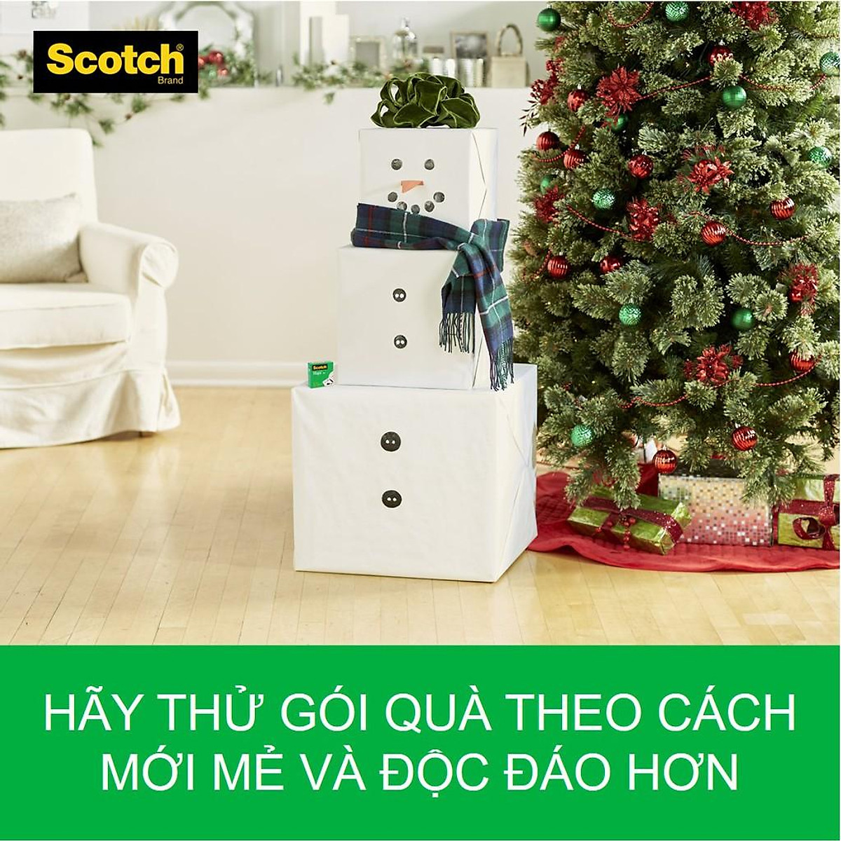 Băng keo kì diệu Magic Tape Scotch 3M 810 19.05mm x 32,9m - Trong suốt, siêu dính, viết lên được, xé được bằng tay