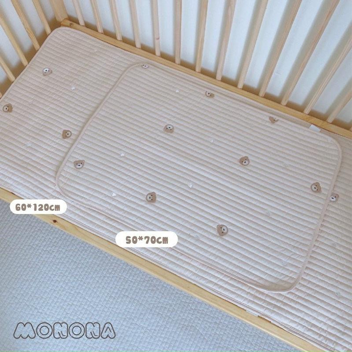 Thảm Điều Hòa Trần Bông Kiêm Chống Thấm Cao Cấp KT 50*70cm - Monona