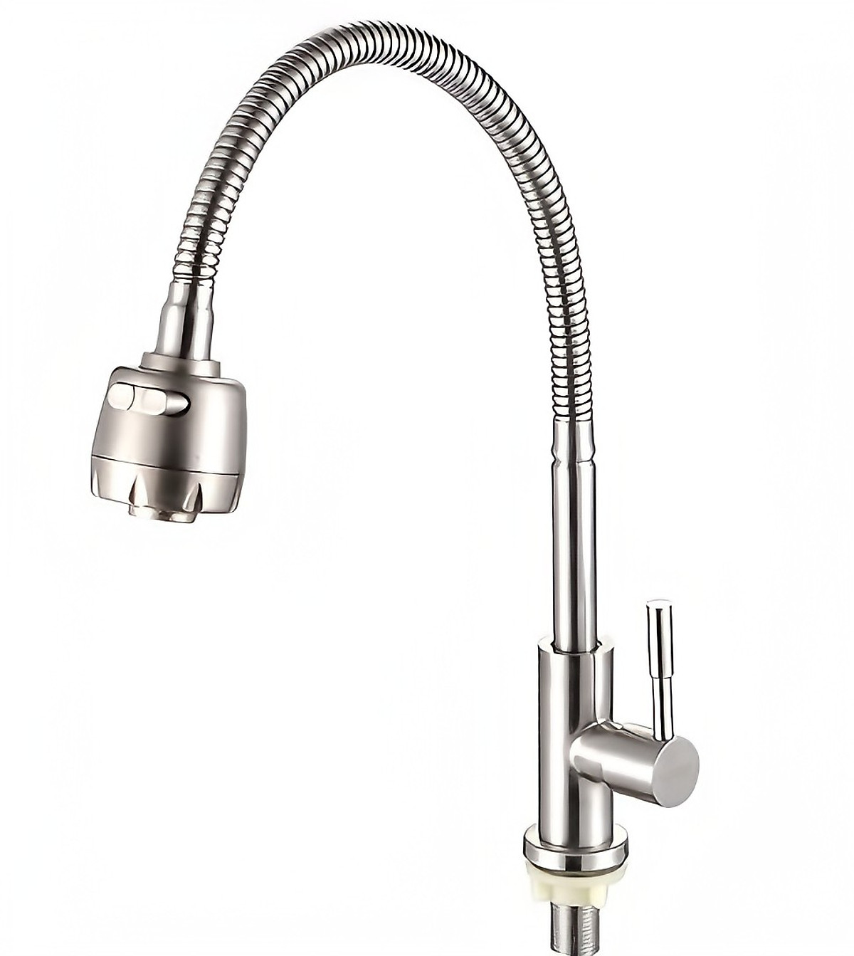 Vòi rửa chén KG15 dùng cho nước lạnh cần bẻ xoay 360độ cao cấp, phù hợp cho mọi chậu rửa, siêu tiết kiệm nước chất liệu inox304- Hàng chính hãng