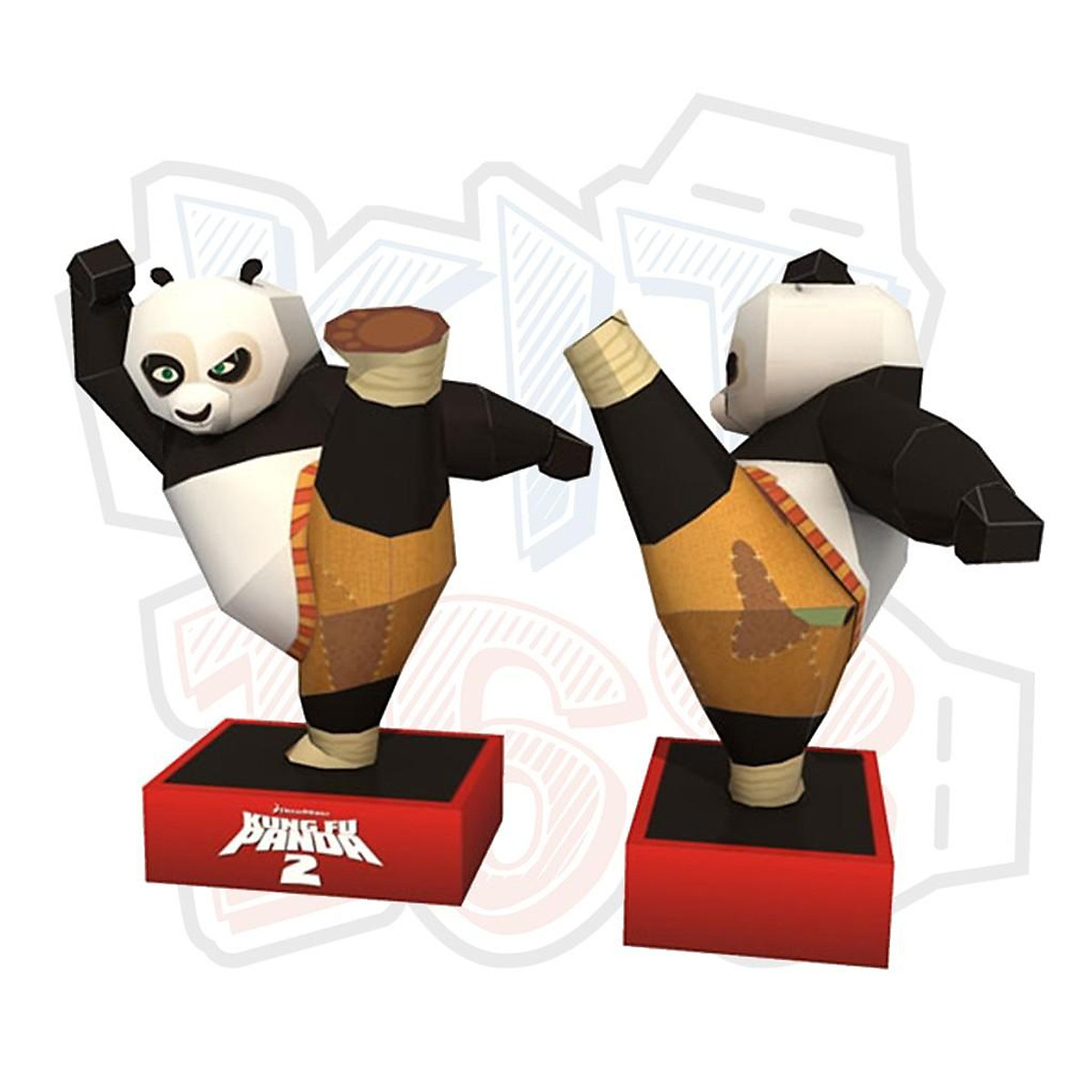 Mô hình giấy Anime Cartoon Gấu trúc Po - Kung Fu Panda ver 2 - Mô hình giấy Mô Hình Giấy Anime Cartoon Gấu Trúc Po - Kung Fu Panda Ver 2 - Mô Hình Giấy