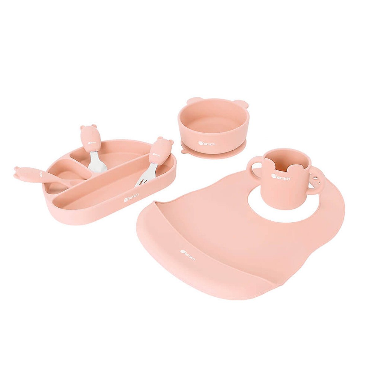 Bộ ăn dặm 7 món silicon cao cấp Elmich Babycare EL-0011