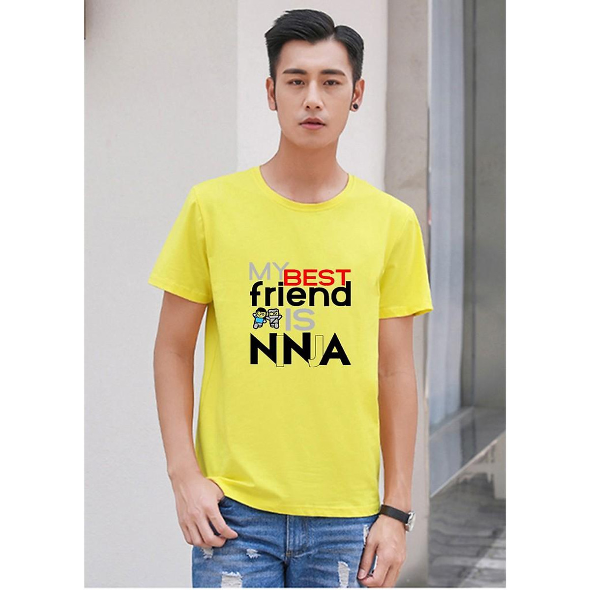 Mua Áo thun nam form rộng in hình độc đáo ATN27 - SIZE S,TRẮNG tại Yumyfashion Mua Áo thun nam form rộng in hình độc đáo ATN27 - SIZE S,TRẮNG tại Yumyfashion