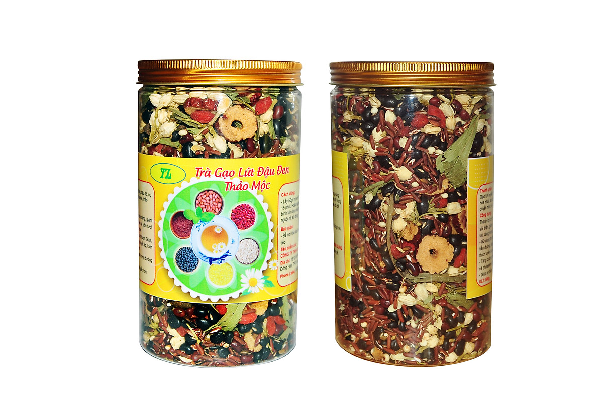 Trà gạo lứt đậu đen - (Thanh nhiệt, mát gan, lợi sữa, an thần và ngủ ngon ) - 500gr