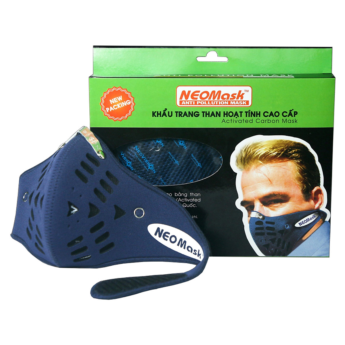 Mua Khẩu Trang Than Hoạt Tính Cao Cấp NeoMask Anti Pollution Mask NM (Dùng  được 06 tháng) tại Công ty Dụng cụ & Hóa chất Khai Vũ
