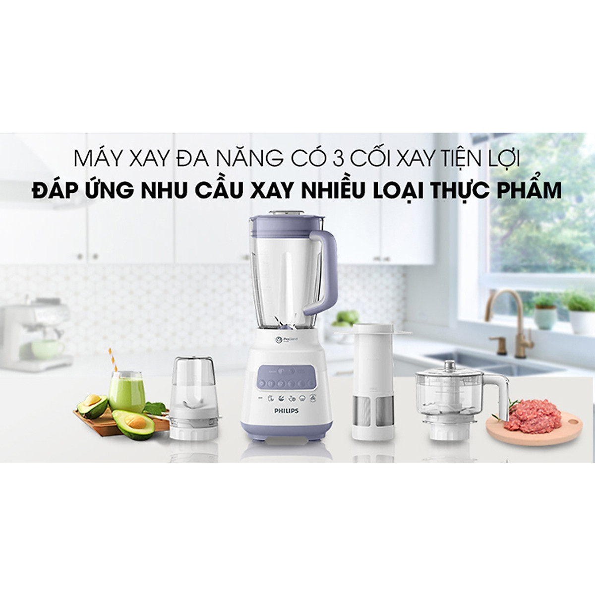 Máy xay sinh tố Philips HR2223/00 - Hàng Chính Hãng