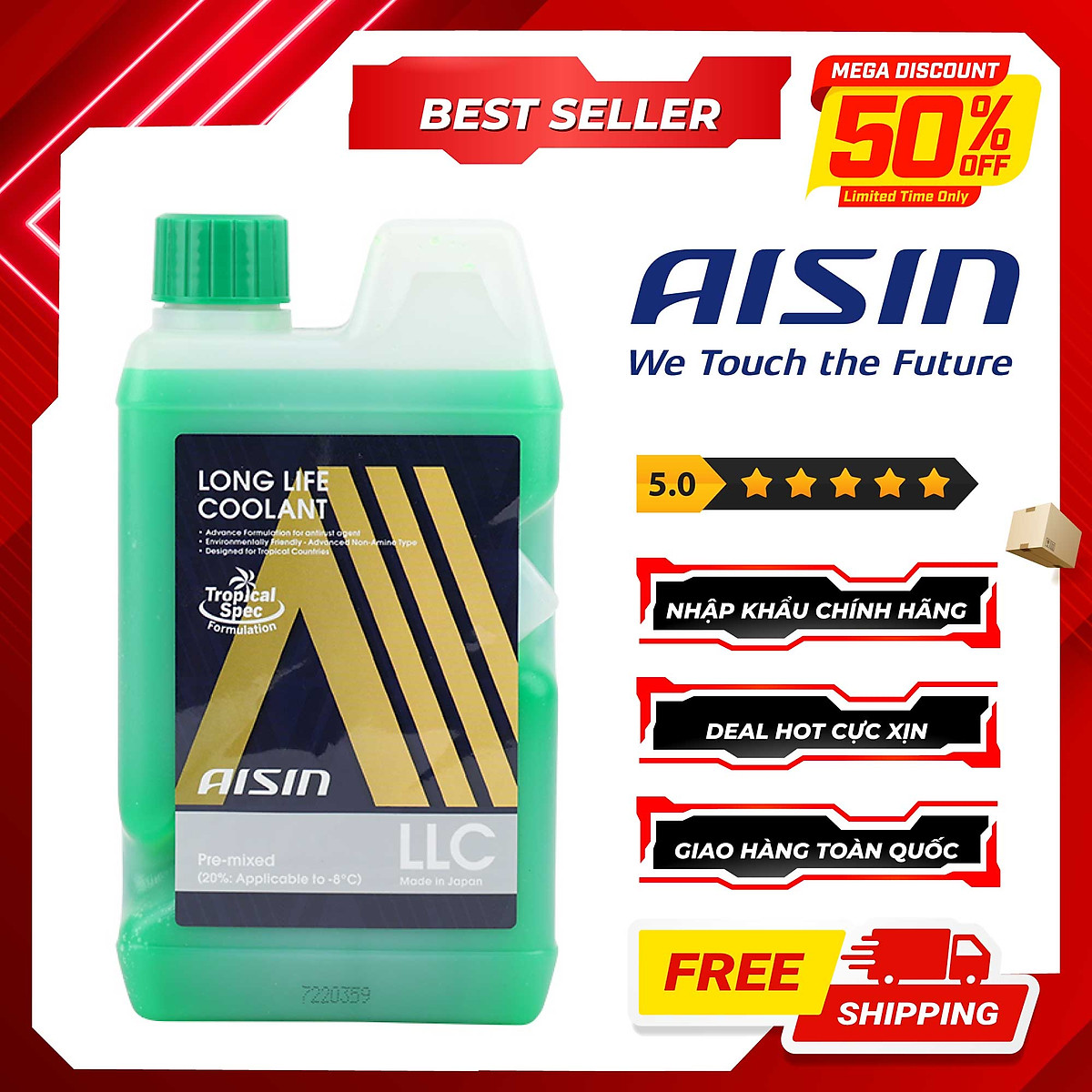 Nước Làm Mát Động Cơ Màu Lá AISIN LCPM20A1LG 1L