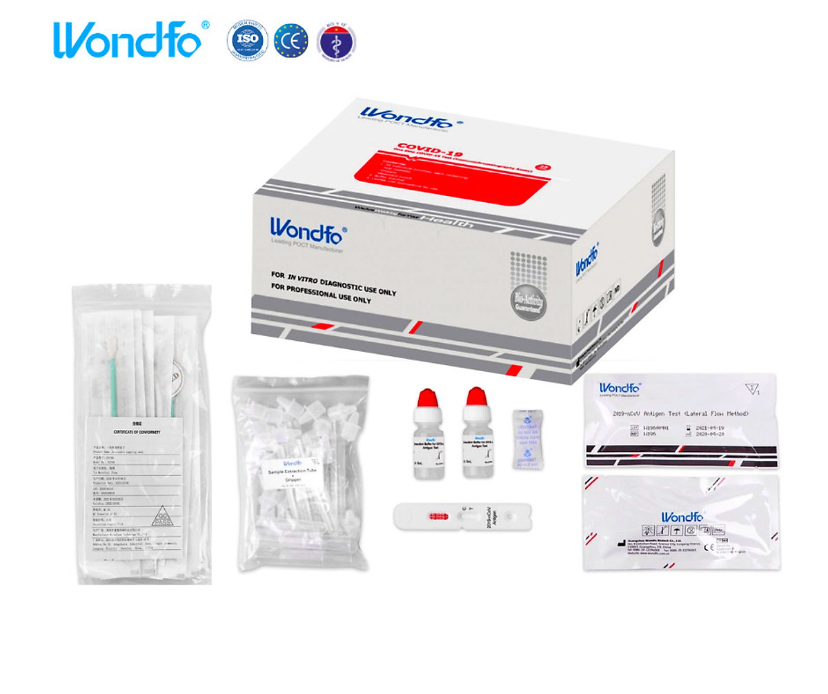 Mua WONDFO BỘ KIT TEST XÉT NGHIỆM NHANH KHÁNG NGUYÊN COVID 19 SARSCOV