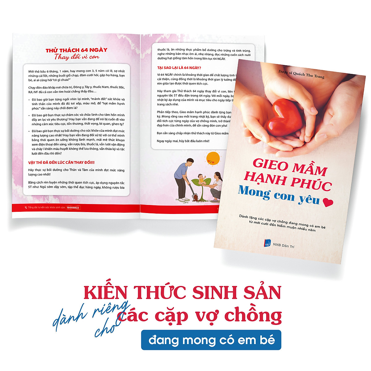 Sách Gieo mầm hạnh phúc Mong con yêu - Kiến thức sinh sản dành riêng cho các vợ chồng mong con