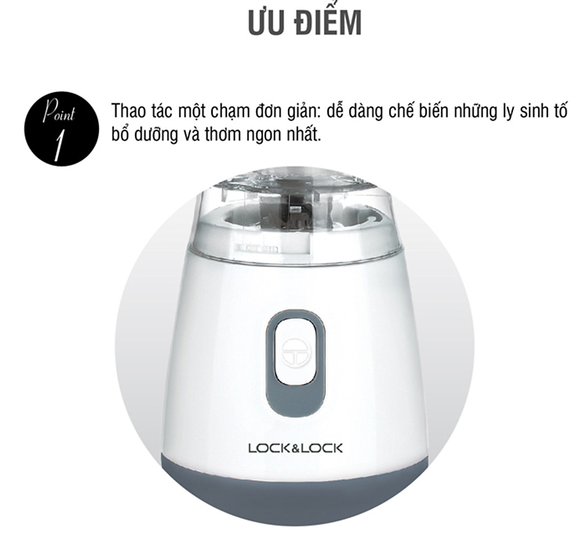 Máy Xay Sinh Tố Lock&Lock EJM436 (250W - 600ml) - Hàng Chính Hãng