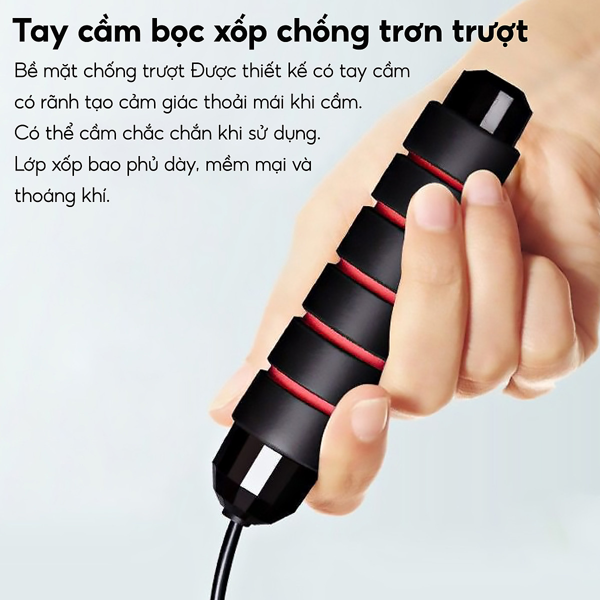 Combo Dây nhảy thể lực lõi thép và kìm bóp tay máy đếm tập gym tại nhà tăng cơ hiệu quả