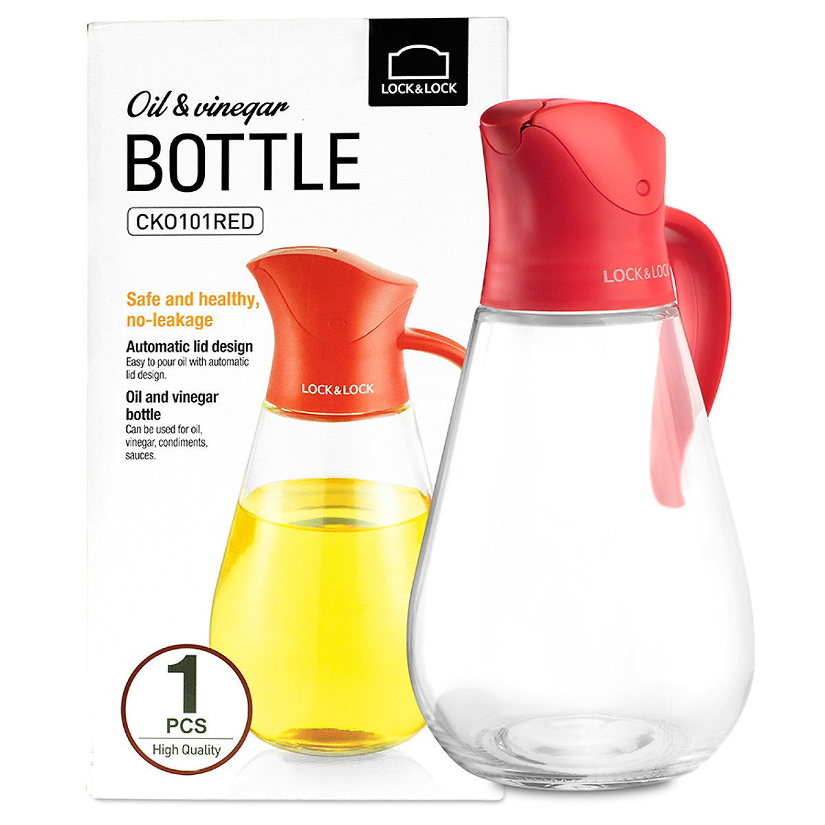 Bình Đựng Dầu Với Nắp Mở Tự Động Lock&Lock CKO101BLK (550ml)