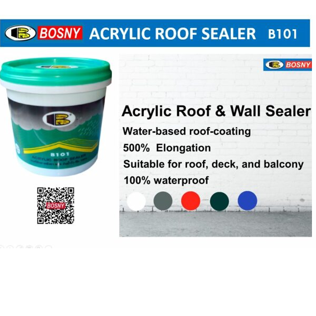 Keo acrylic chống thấm acrylic roof sealer b101
