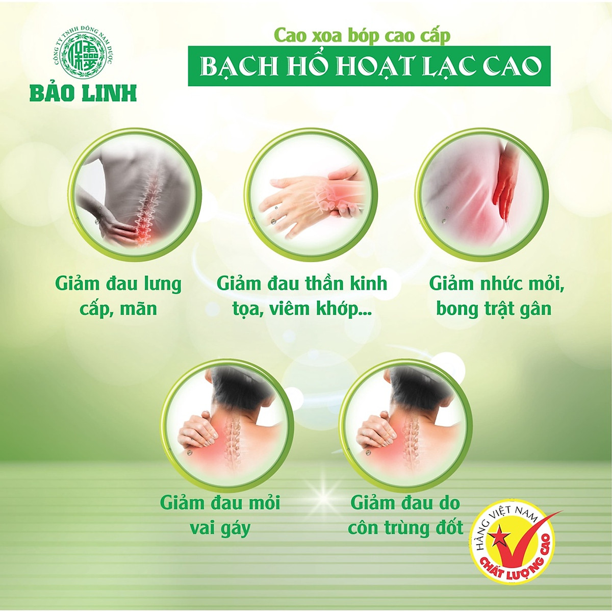 Cao Xoa Bóp Bạch Hổ Hoạt Lạc Cao BẢO LINH 20gram - Giảm nhức mỏi xương khớp, giảm đau lưng, cổ vai gáy, thần kinh toạ