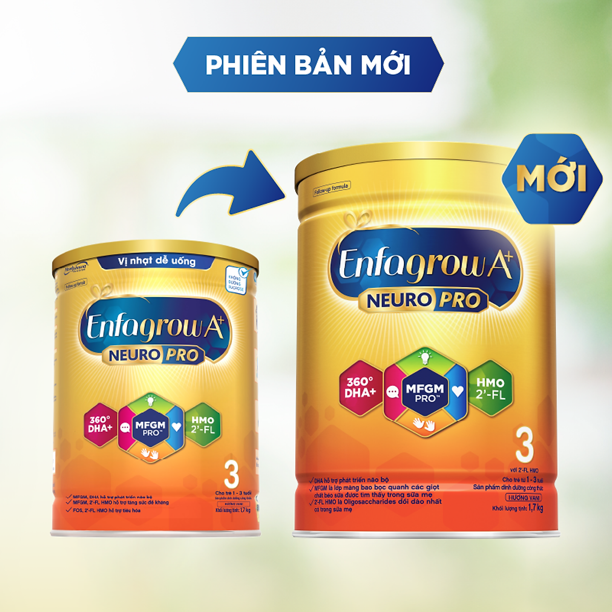 Sữa bột Enfagrow A+ NeuroPro 3 với 2’-FL HMO cho trẻ từ 1 – 3 tuổi– 1.7kg