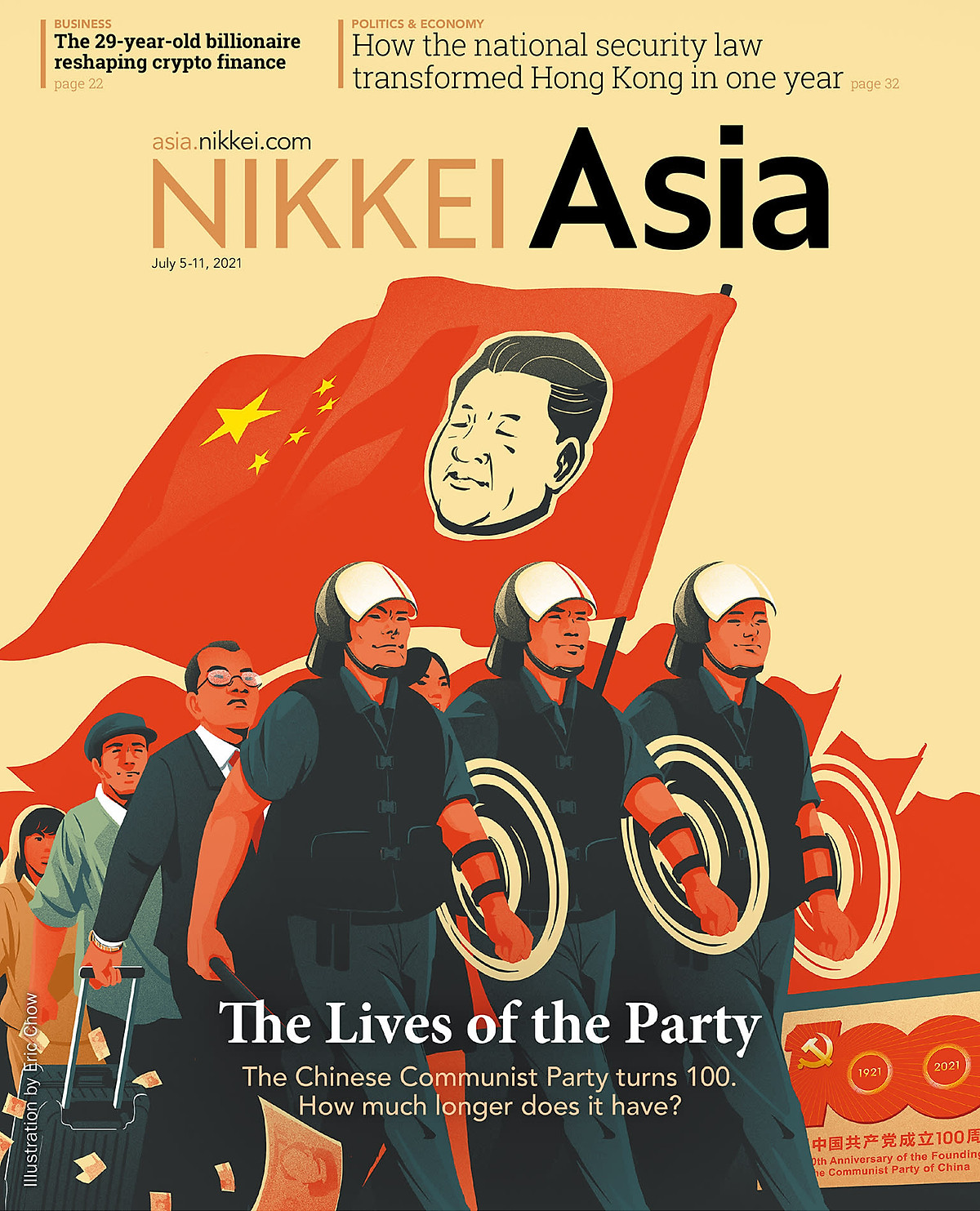 Nikkei Asian Review: Nikkei Asia - 2021: THE LIVES OF THE PARTY - 27.21 tạp chí kinh tế nước ngoài, nhập khẩu từ Singapore