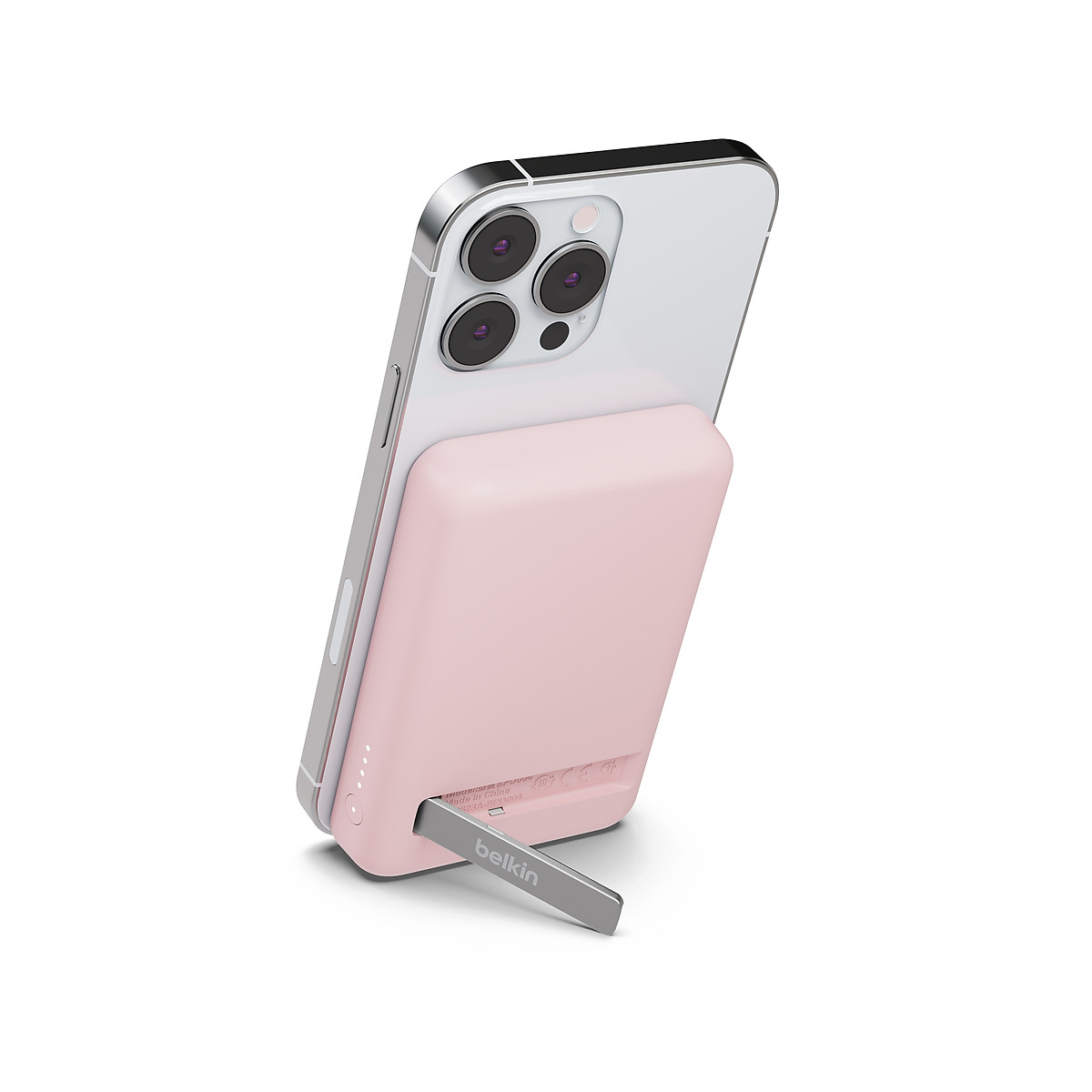 Pin sạc dự phòng không dây BOOSTCHARGE Belkin Magnetic 7.5W - 5.000mAh - có chân chống - cáp đi kèm C-C 1m - BPD004b - Hàng chính hãng