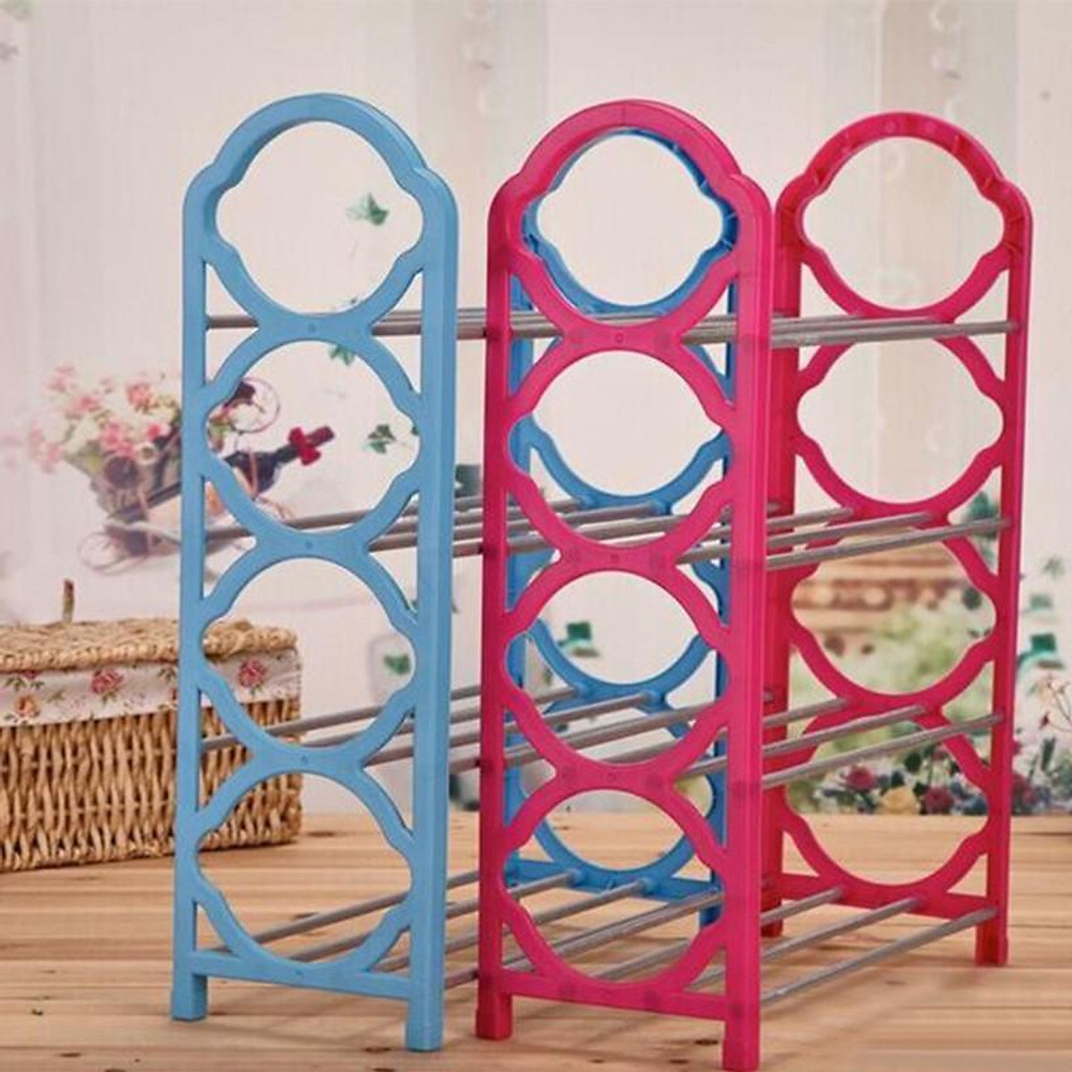 Giá để giày dép 4 tầng nhiều màu chắc chắn
