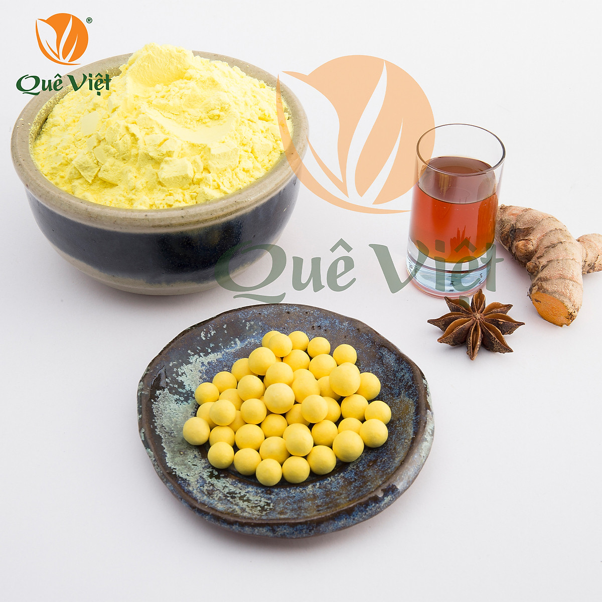 Viên Tinh nghệ sữa ong chúa Quê Việt - tăng sức đề kháng, kháng viêm, chống oxy hóa, ngăn ngừa ung thư