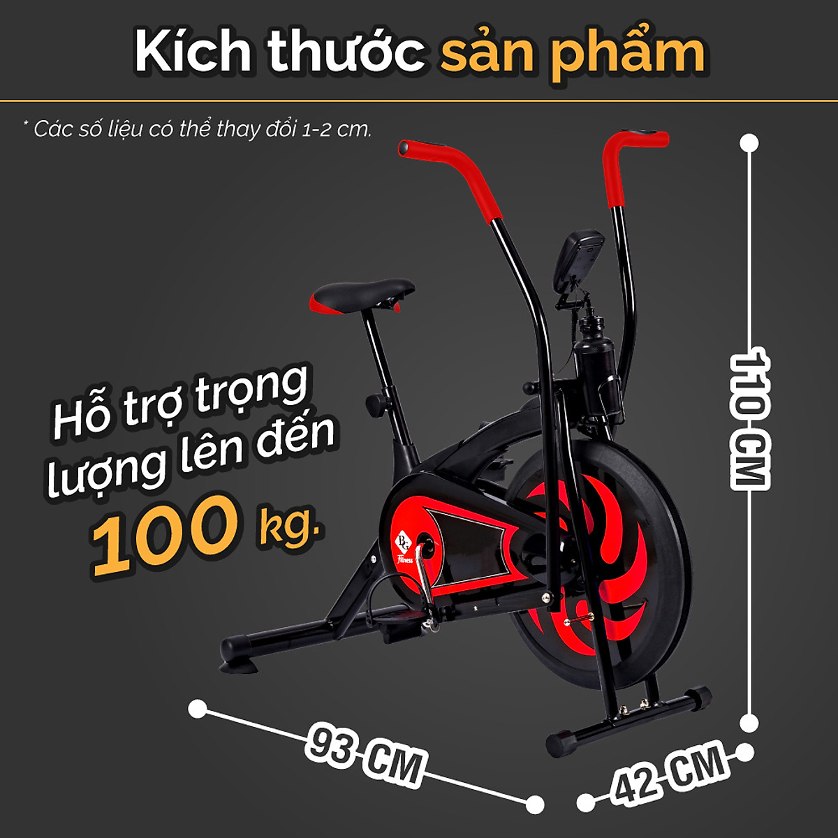 Xe đạp tập thể dục kết hợp tay chân tập luyện trong nhà BG