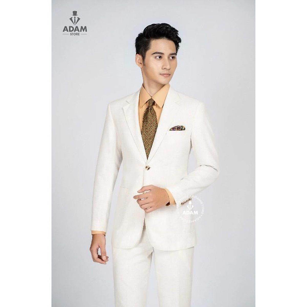 ÁO VEST NAM ADAM STORE GHI AV275  Shopee Việt Nam