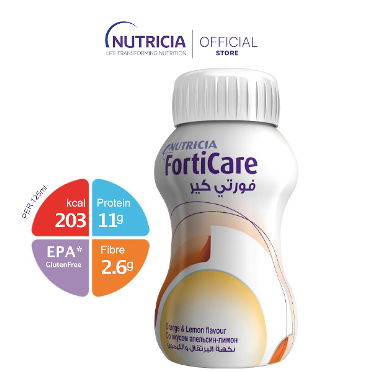 Sữa FortiCare hương cam chanh (lốc 4 chai)
