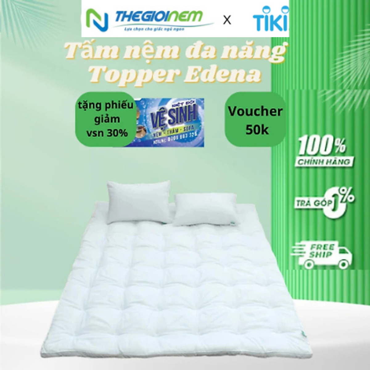 Tấm nệm đa năng Topper Edena