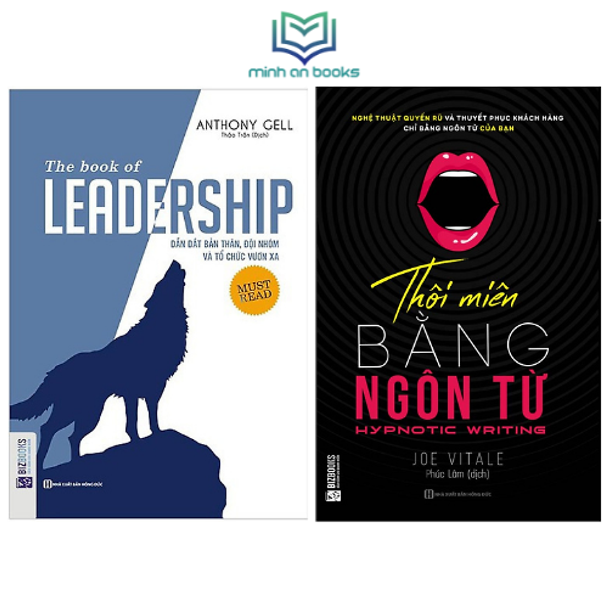 Combo Bộ 2 Cuốn Lãnh Đạo Đỉnh Cao: LEADERSHIP – Dẫn Dắt Bản Thân Và Đội Nhóm Vươn Xa + Thôi Miên Bằng Ngôn Từ - MinhAnBooks