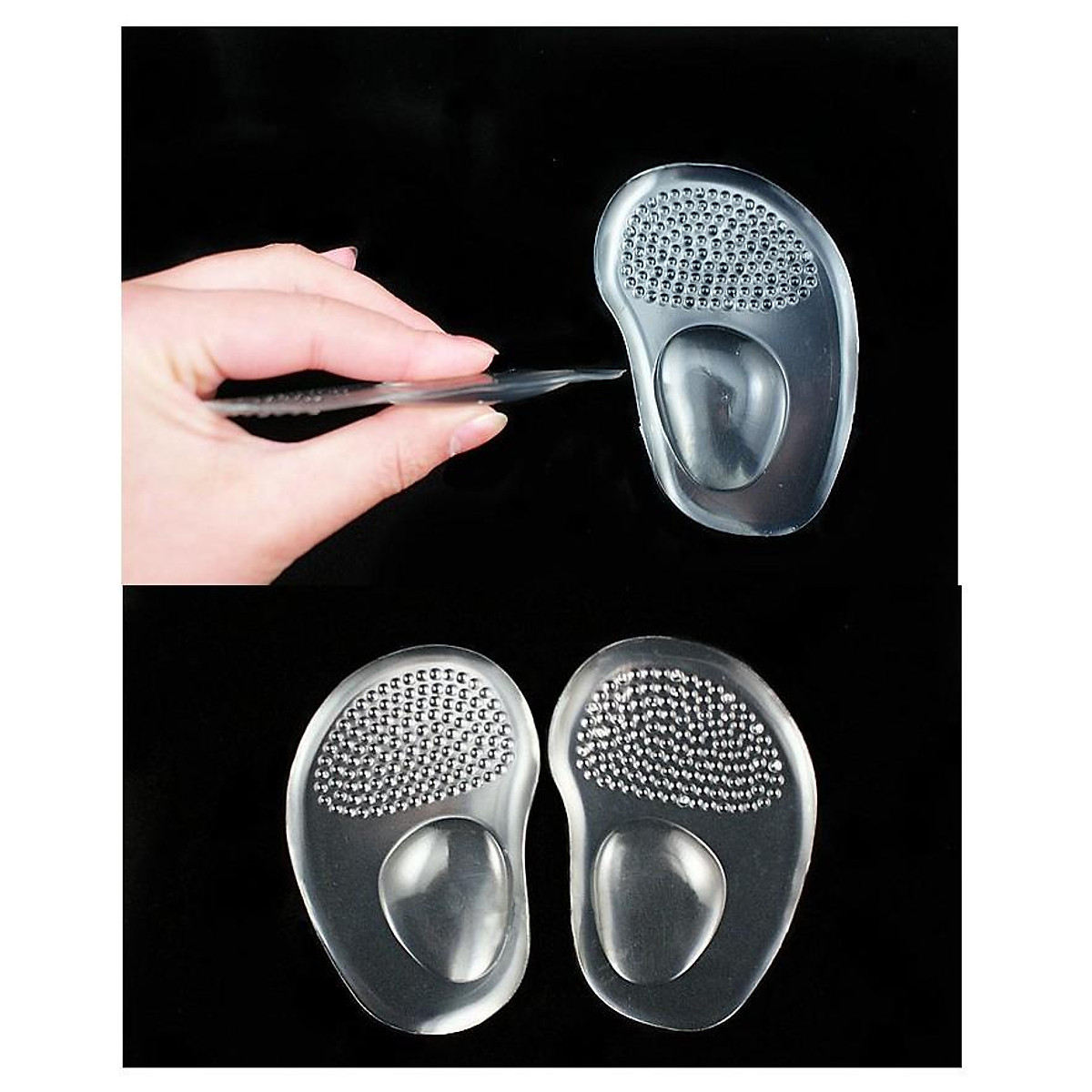 Bộ 2 miếng lót giày silicon massage bảo vệ chống đau chân
