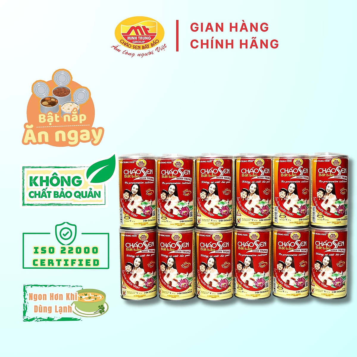 Cháo Sen Bát Bảo Minh Trung 12 lon