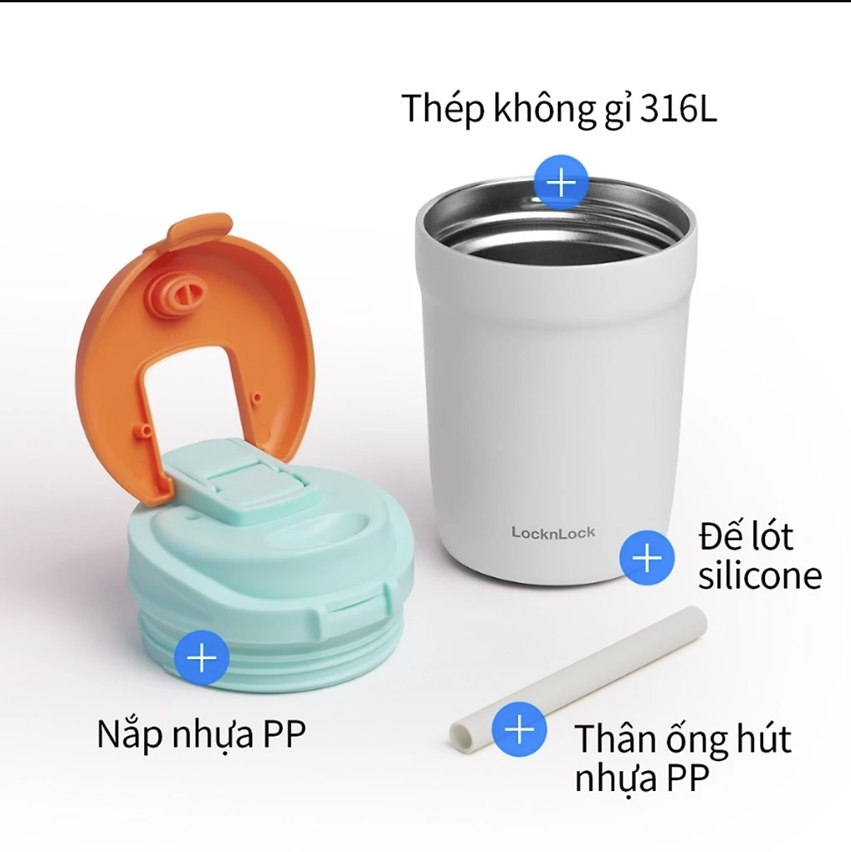 Bình Giữ Nhiệt LocknLock Dual Flip - 2 Dung Tích (320ml và 430ml) - LHC4290YRED, LHC4298MIT