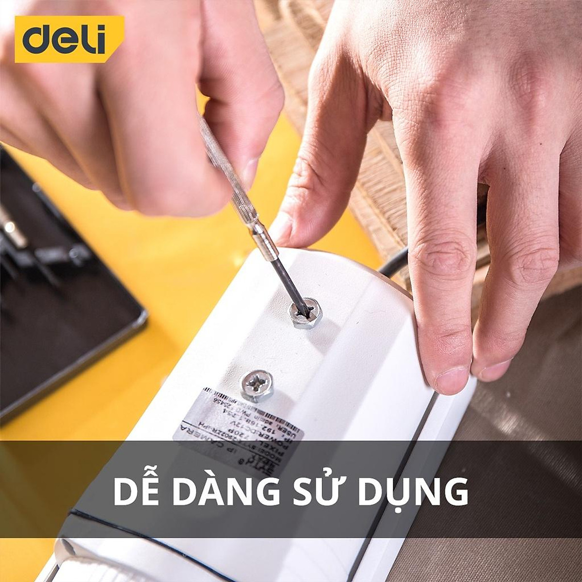Bộ Tua Vít Đa Năng 6 Chiếc Deli Cao Cấp Chính Hãng - Nhỏ Gọn, Tiện Ích, Dễ Dàng Sử Dụng - Thiết Thể Đẹp Mắt - EDL3206