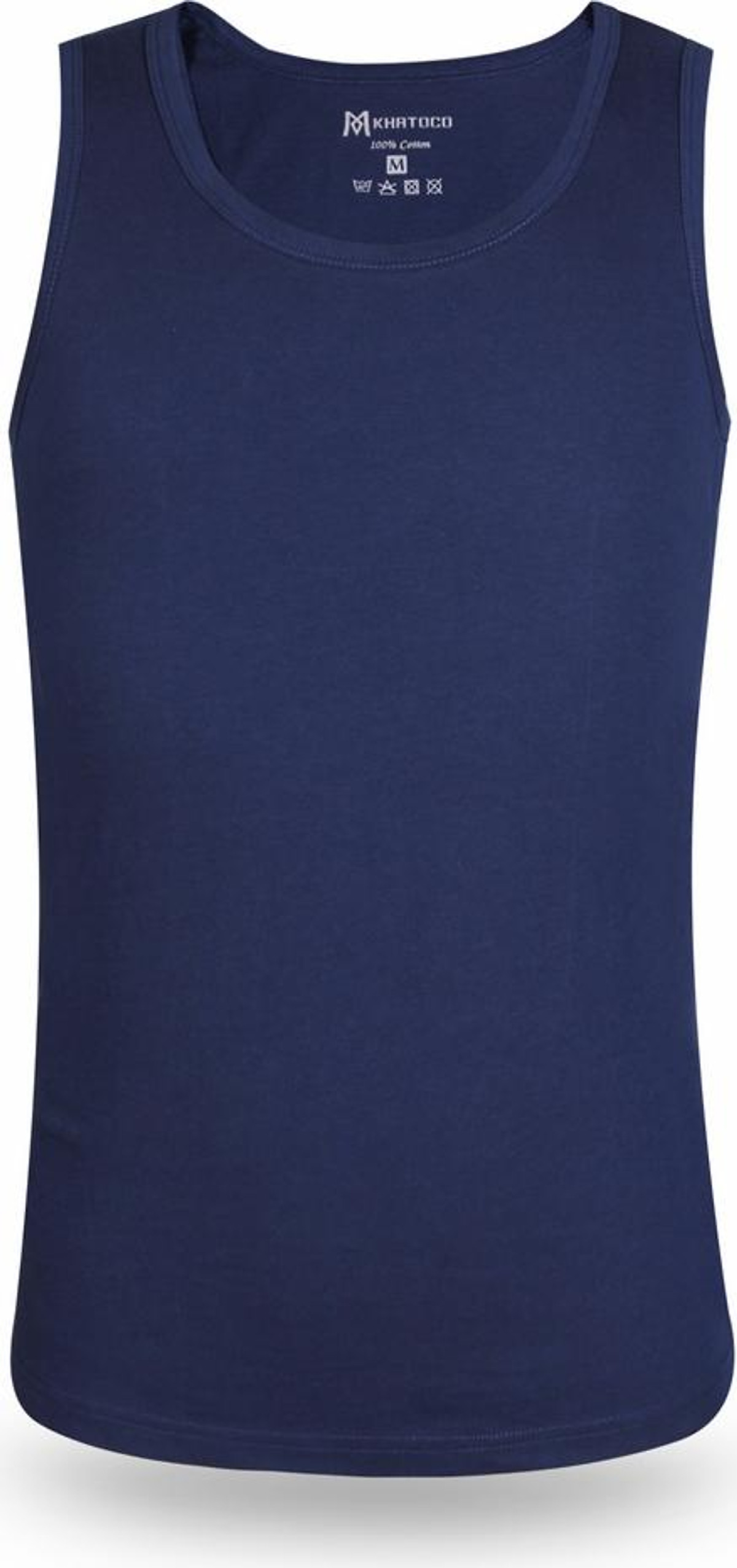Áo Thun Ba Lỗ Nam Khatoco A4MN120R2-VNMA027-2010-N - Xanh Navy
